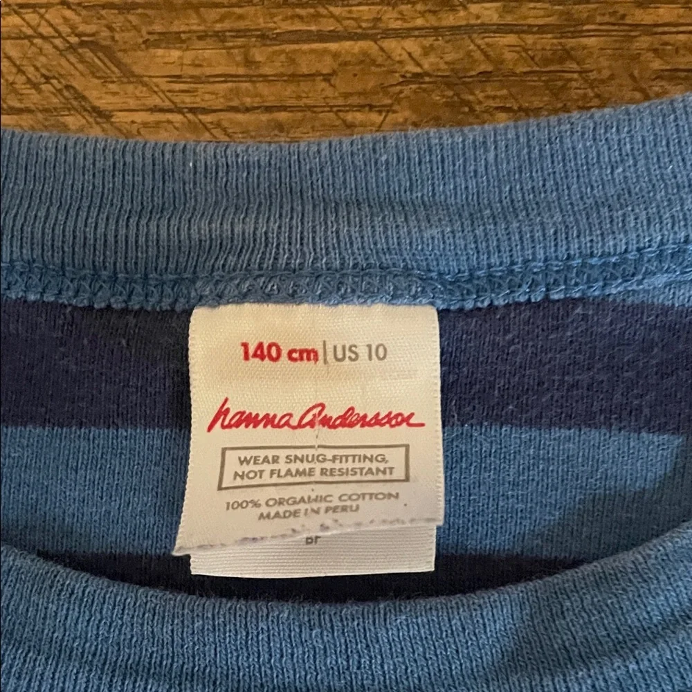 Hanna Andersson Blue Striped Kids Pajamas
